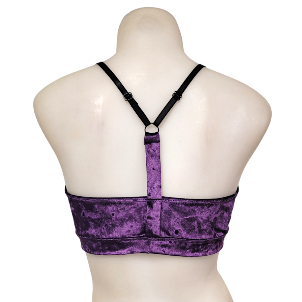 Iris Top in Grape Crushed Velvet