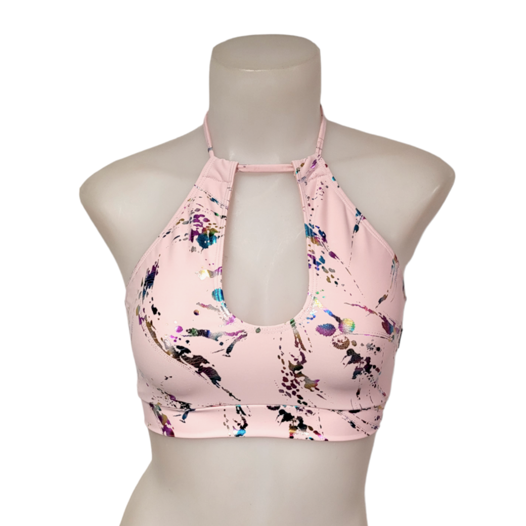 Layla Top in Pink Splatter