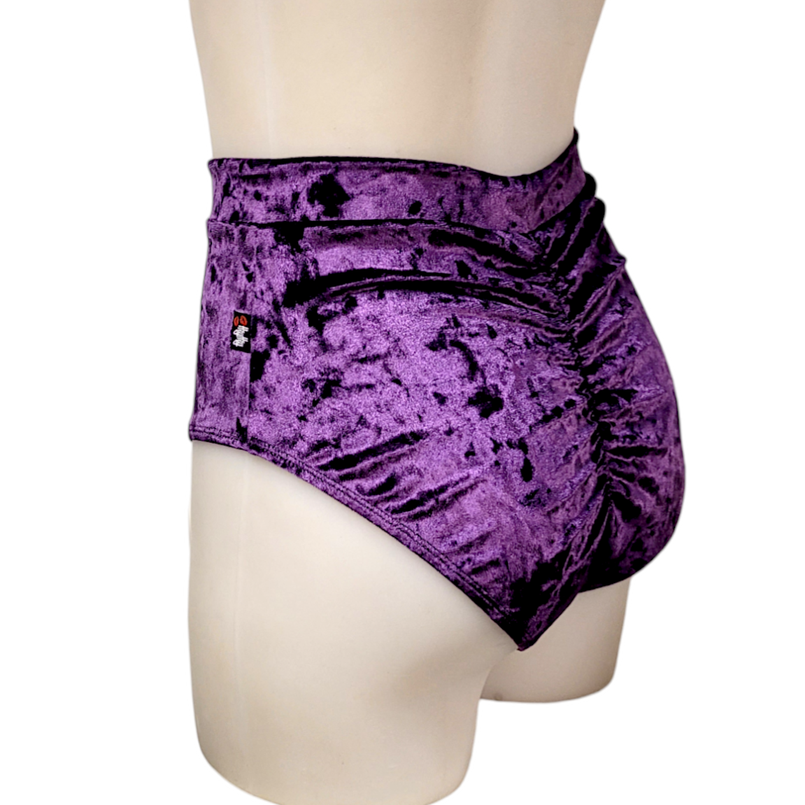 Sky High Sexy Short in Grape Crushed Velvet