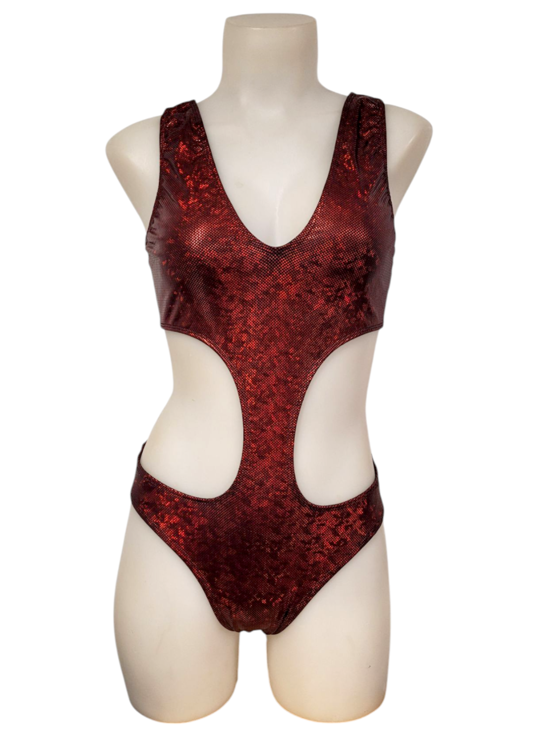 Jade Monokini in Red Ice