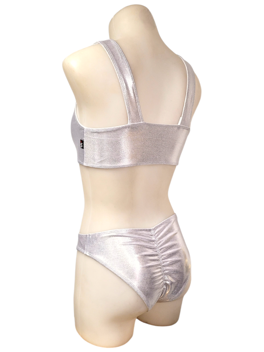 Jade Monokini in White Silver Mystique