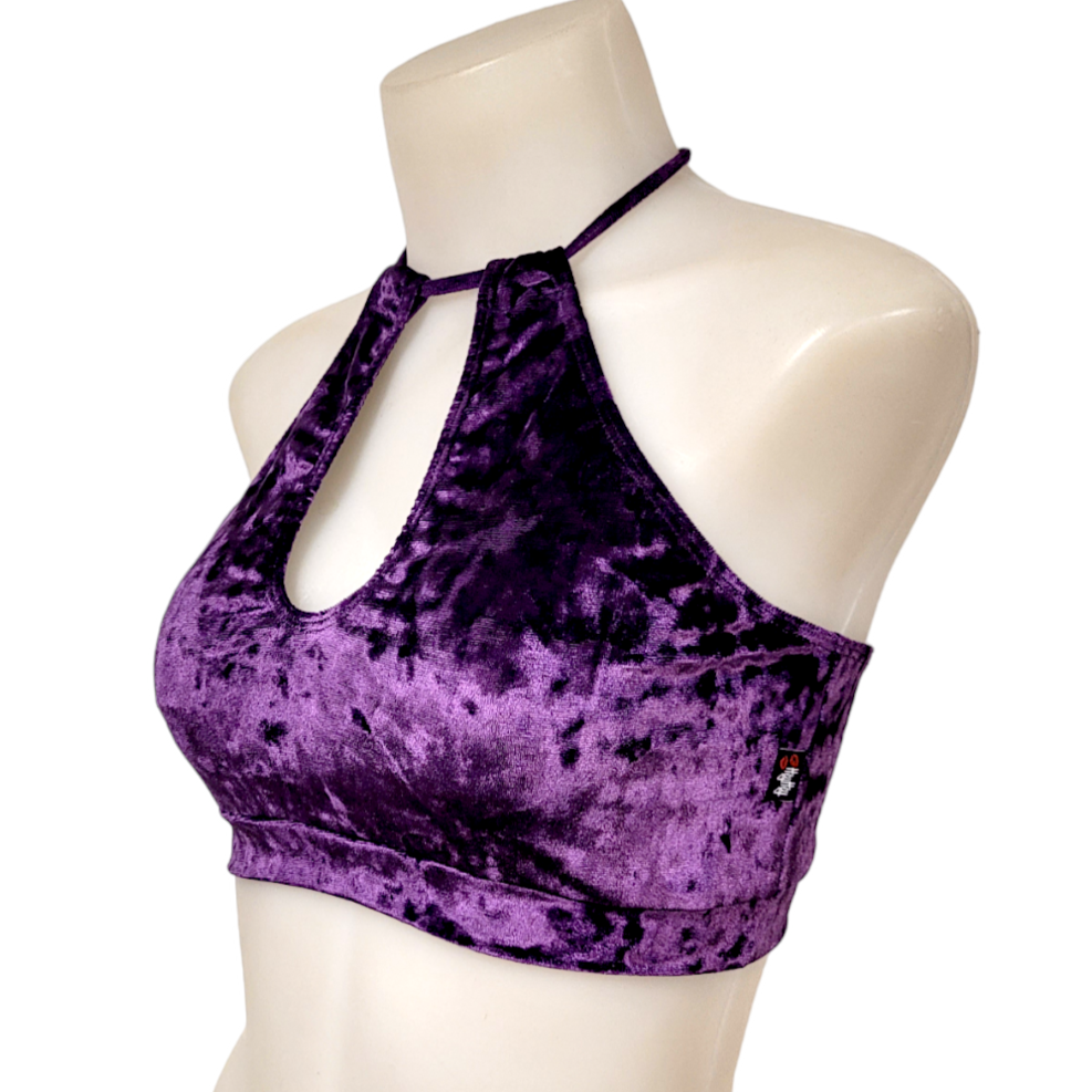 Layla Top in Grape Crushed Velvet