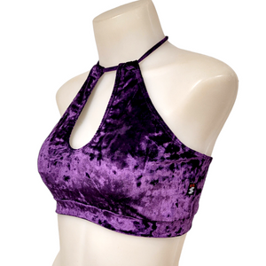 Layla Top in Grape Crushed Velvet