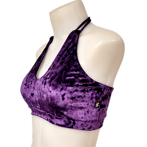 Layla Top in Grape Crushed Velvet