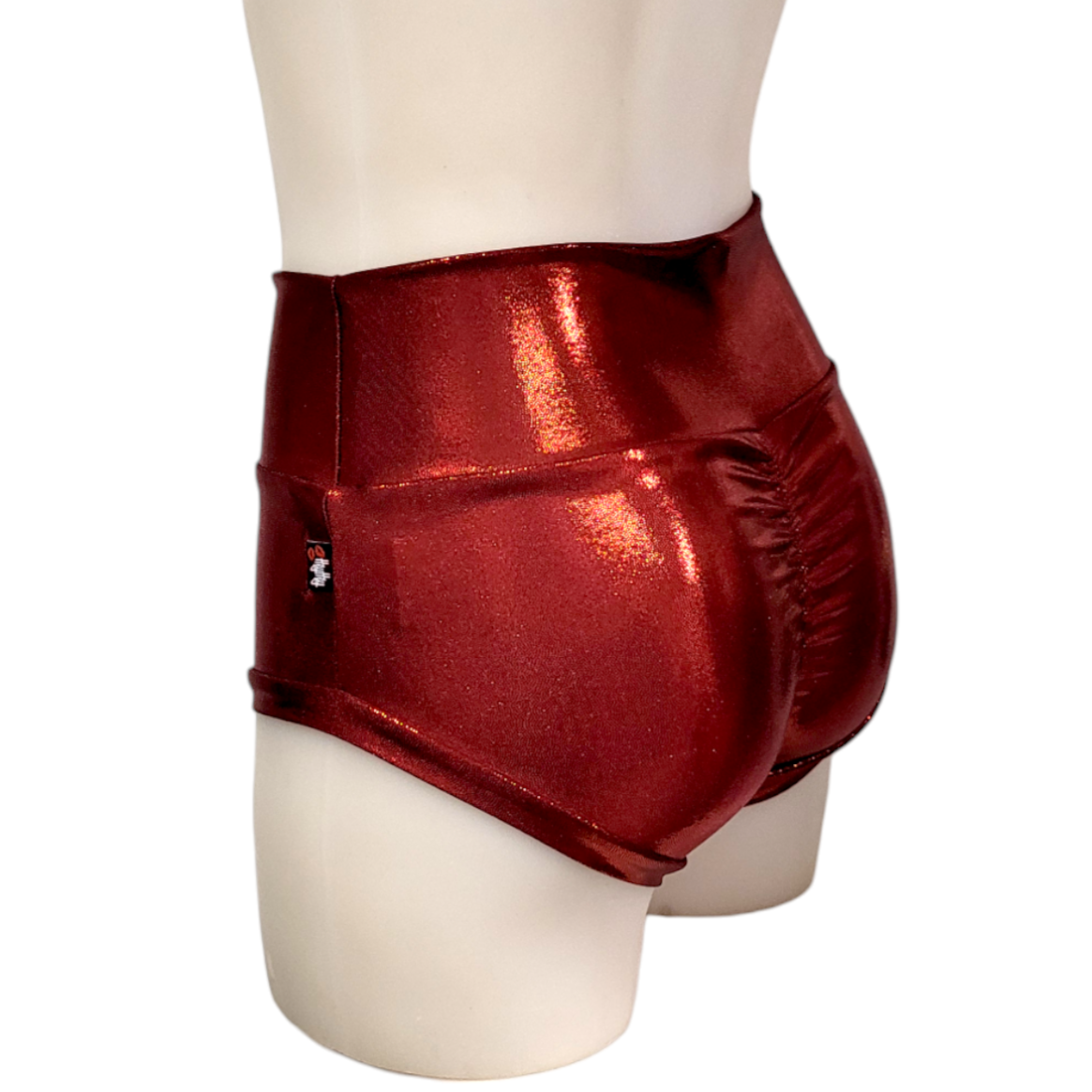 High Waisted Booty Short in Burgundy Mystique