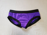 Booty Short - Purple with Black Bands