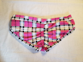 Booty Short- Pink Plaid