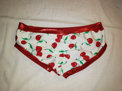 Booty Short- White Cherry and Red Mystique