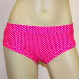 Booty Short- Hot Pink with White Polka Dots