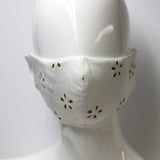 Mask- Ivory with Brown Flowers