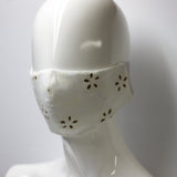 Mask- Ivory with Brown Flowers