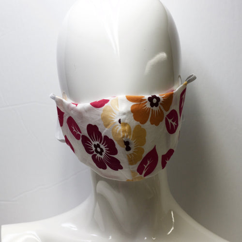 Mask- Pink and White Floral