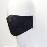 Mask- Black Paisley