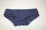 Men's Swim Brief -  Navy Polkadot
