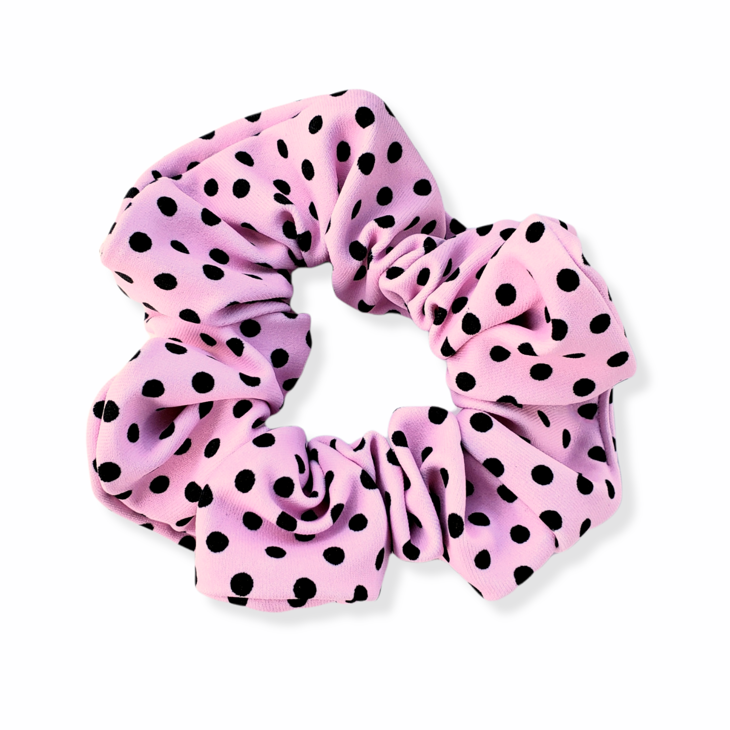 Scrunchie in Pink and Black Dot