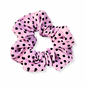 Scrunchie in Pink and Black Dot