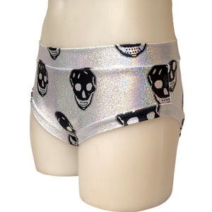 Classic Booty Short in Disco Skull