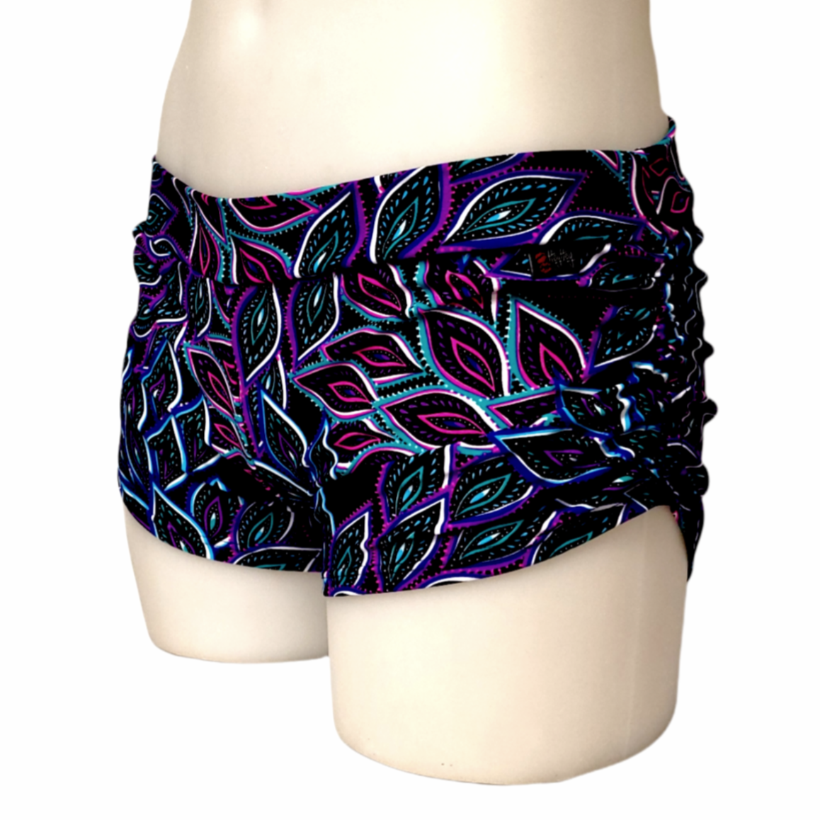 Side Tie/Scrunch Short in Peacock