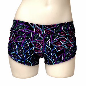 Side Tie/Scrunch Short in Peacock