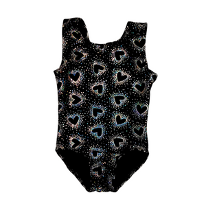 Leotard in Silver Hearts