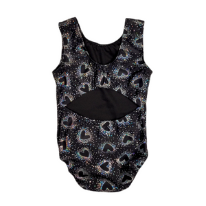 Leotard in Silver Hearts