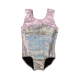 Leotard in Silver Mermaid