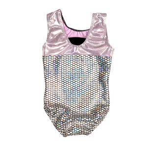 Leotard in Silver Mermaid
