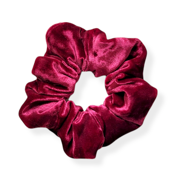 Scrunchie in Magenta Crushed Velvet