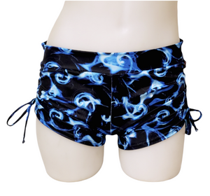 Side Tie/Scrunch Short in Blue Smoke