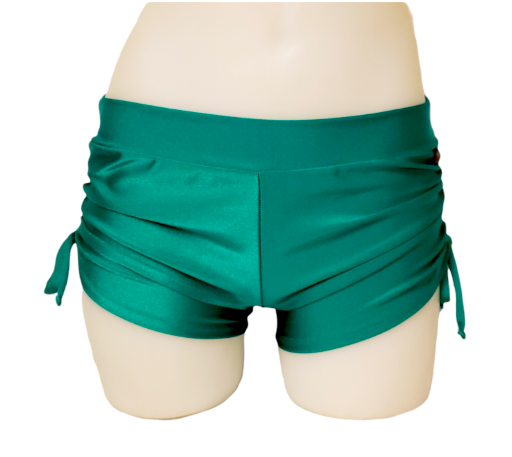 Side Tie/Scrunch Short in Emerald