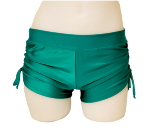 Side Tie/Scrunch Short in Emerald