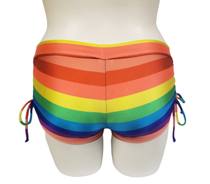 Side Tie/Scrunch Short in Rainbow