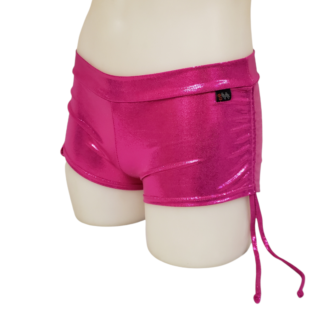Side Tie/Scrunch Short in Hot Pink Mystique