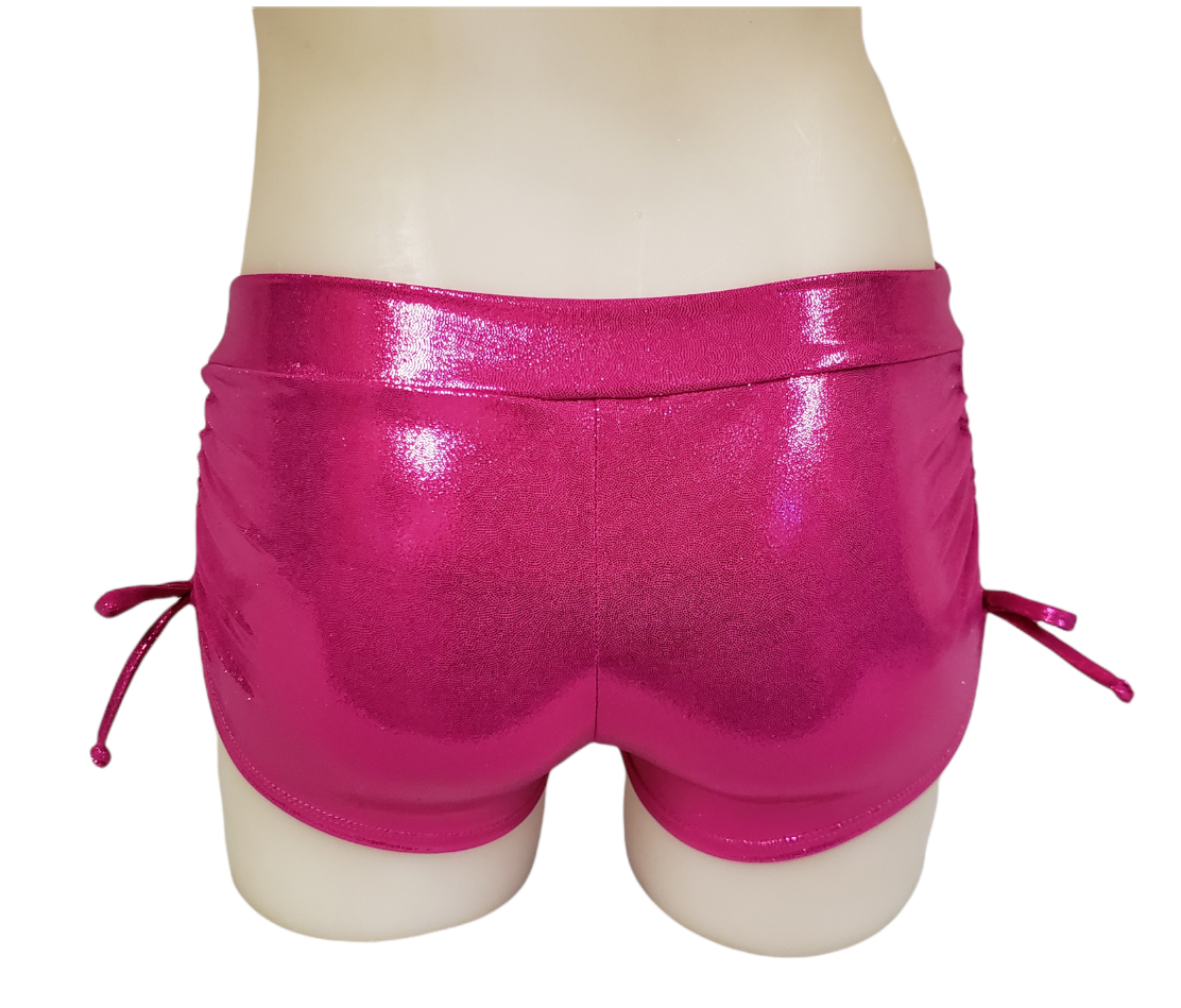 Side Tie/Scrunch Short in Hot Pink Mystique