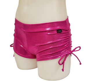 Side Tie/Scrunch Short in Hot Pink Mystique