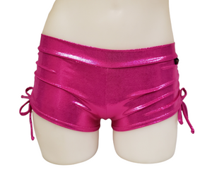 Side Tie/Scrunch Short in Hot Pink Mystique