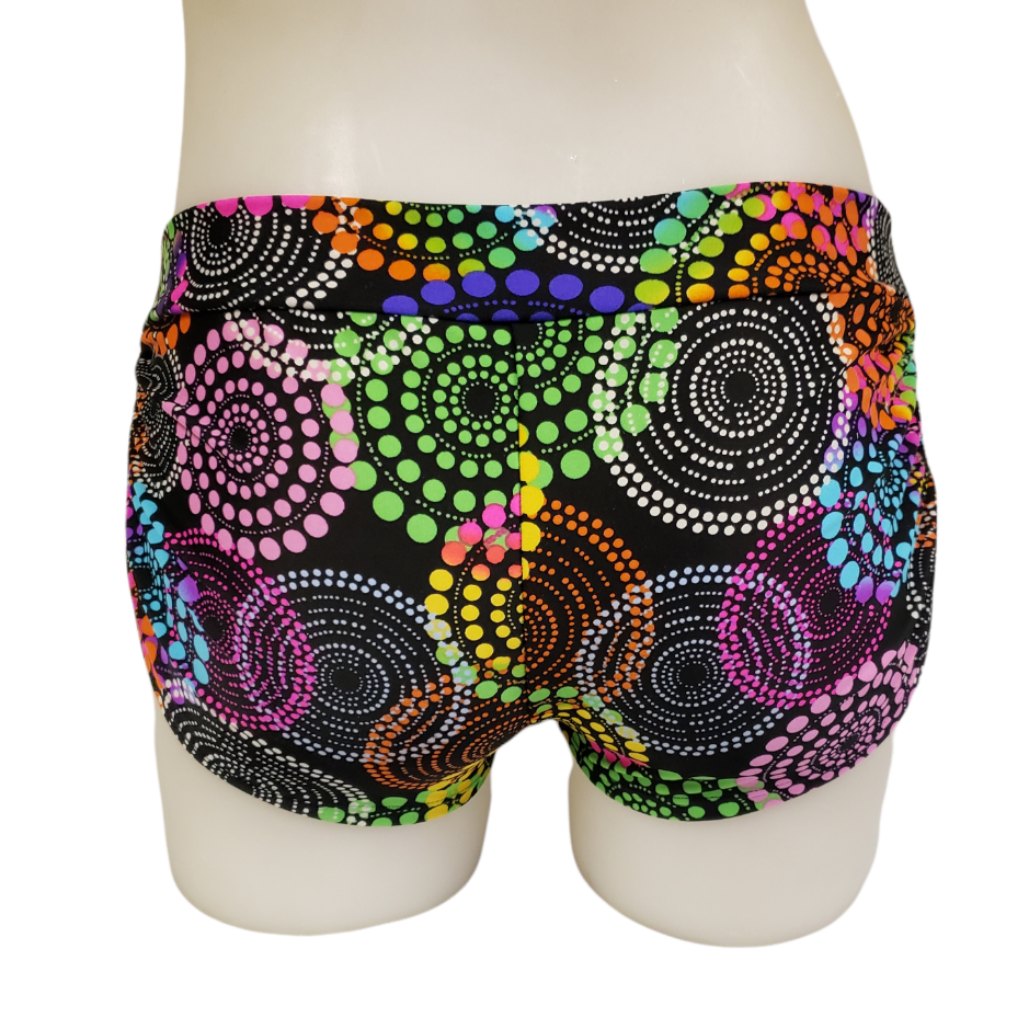 Side Tie/Scrunch Short in Fireworks