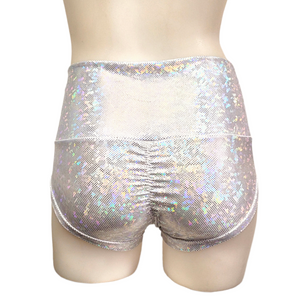 High Waisted Booty Short in White Ice