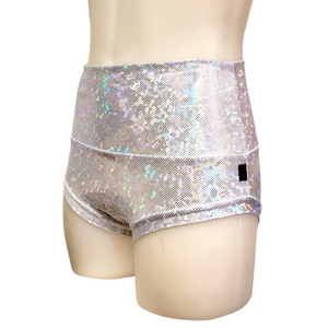 High Waisted Booty Short in White Ice