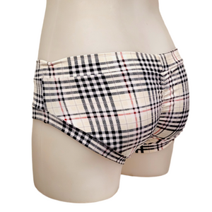 Classic Booty Short in White Plaid