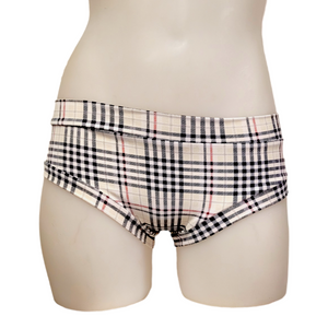 Classic Booty Short in White Plaid