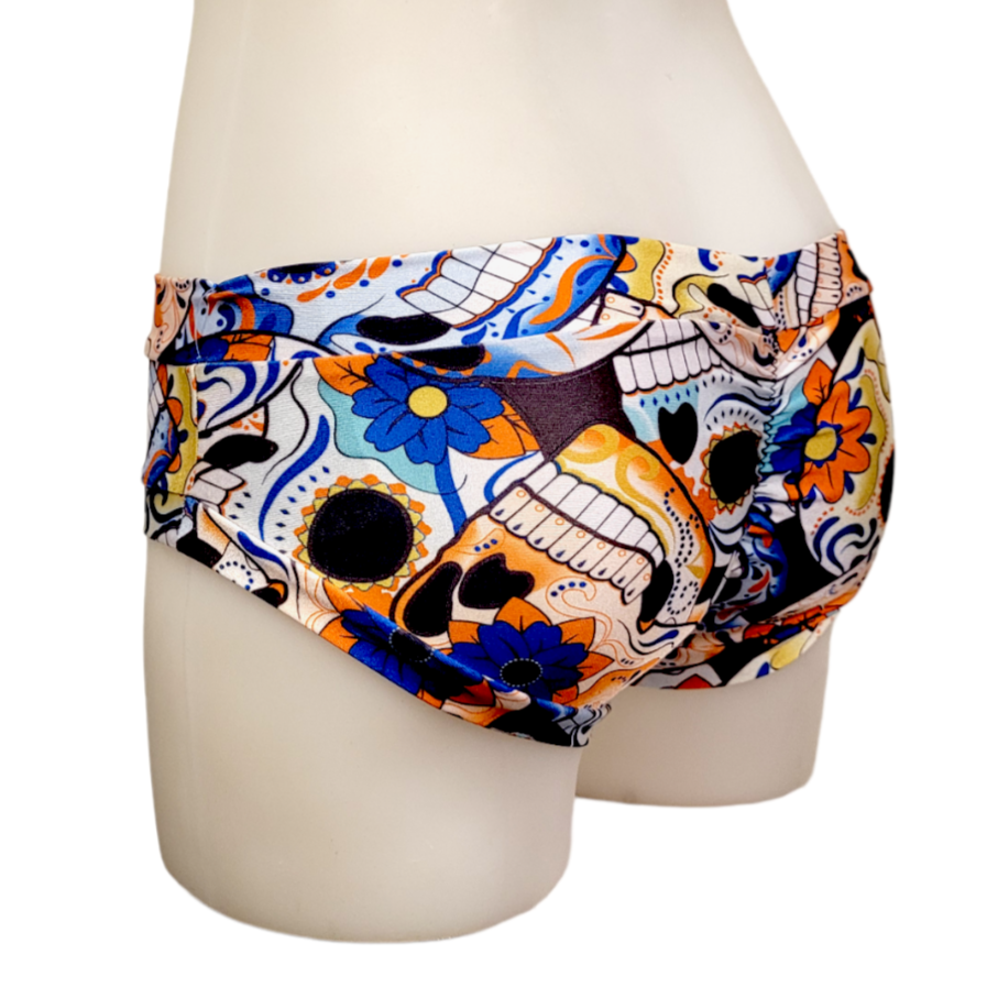 Classic Booty Short in Blue Skull