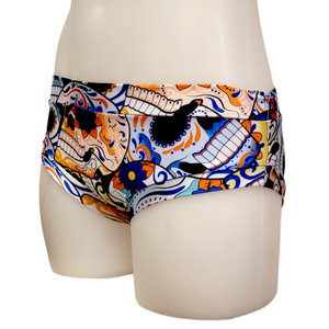 Classic Booty Short in Blue Skull