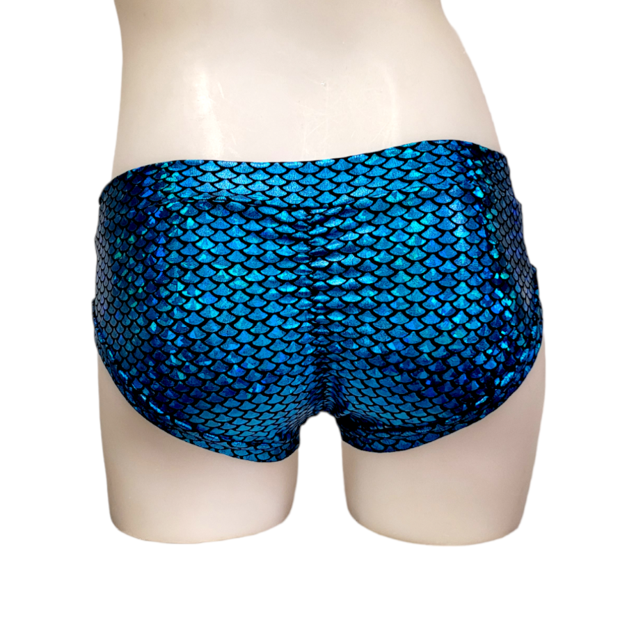 Classic Booty Short in Turquoise Mermaid