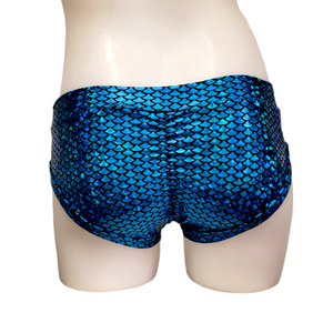 Classic Booty Short in Turquoise Mermaid