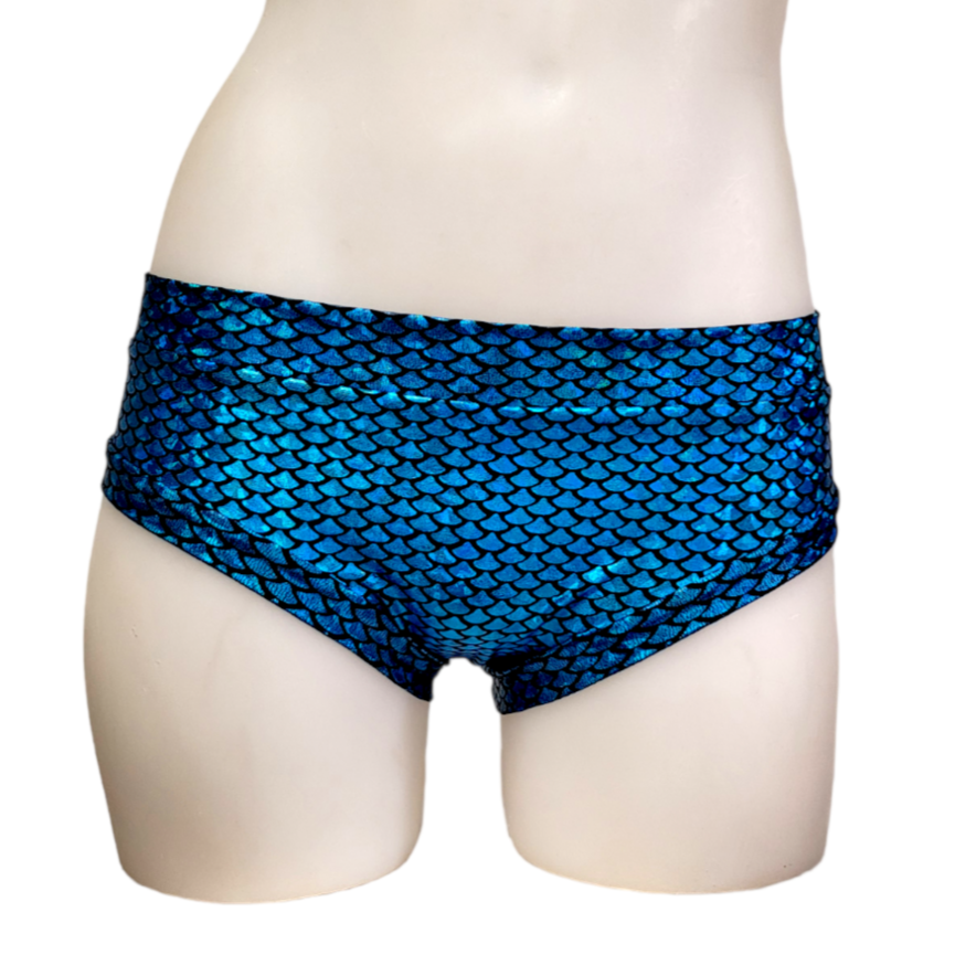 Classic Booty Short in Turquoise Mermaid