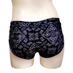 Classic Booty Short in Black Bandana