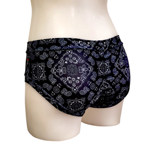 Classic Booty Short in Black Bandana