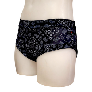 Classic Booty Short in Black Bandana