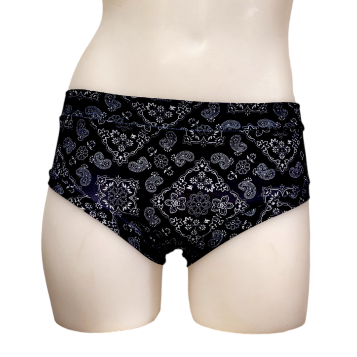 Classic Booty Short in Black Bandana
